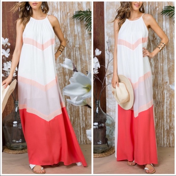 Dresses & Skirts - 💚NWT Beautiful Color Block Maxi